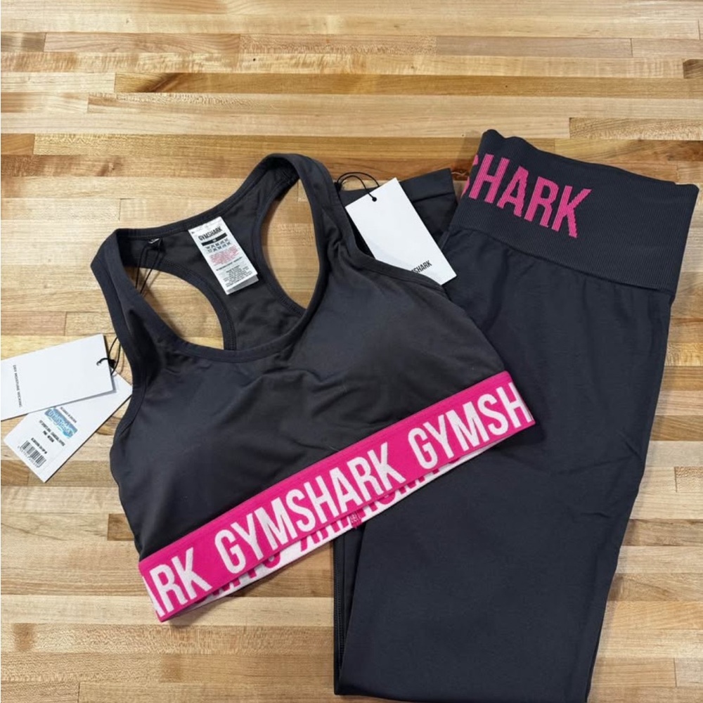 Gymshark Gray and Pink Activewear Set
